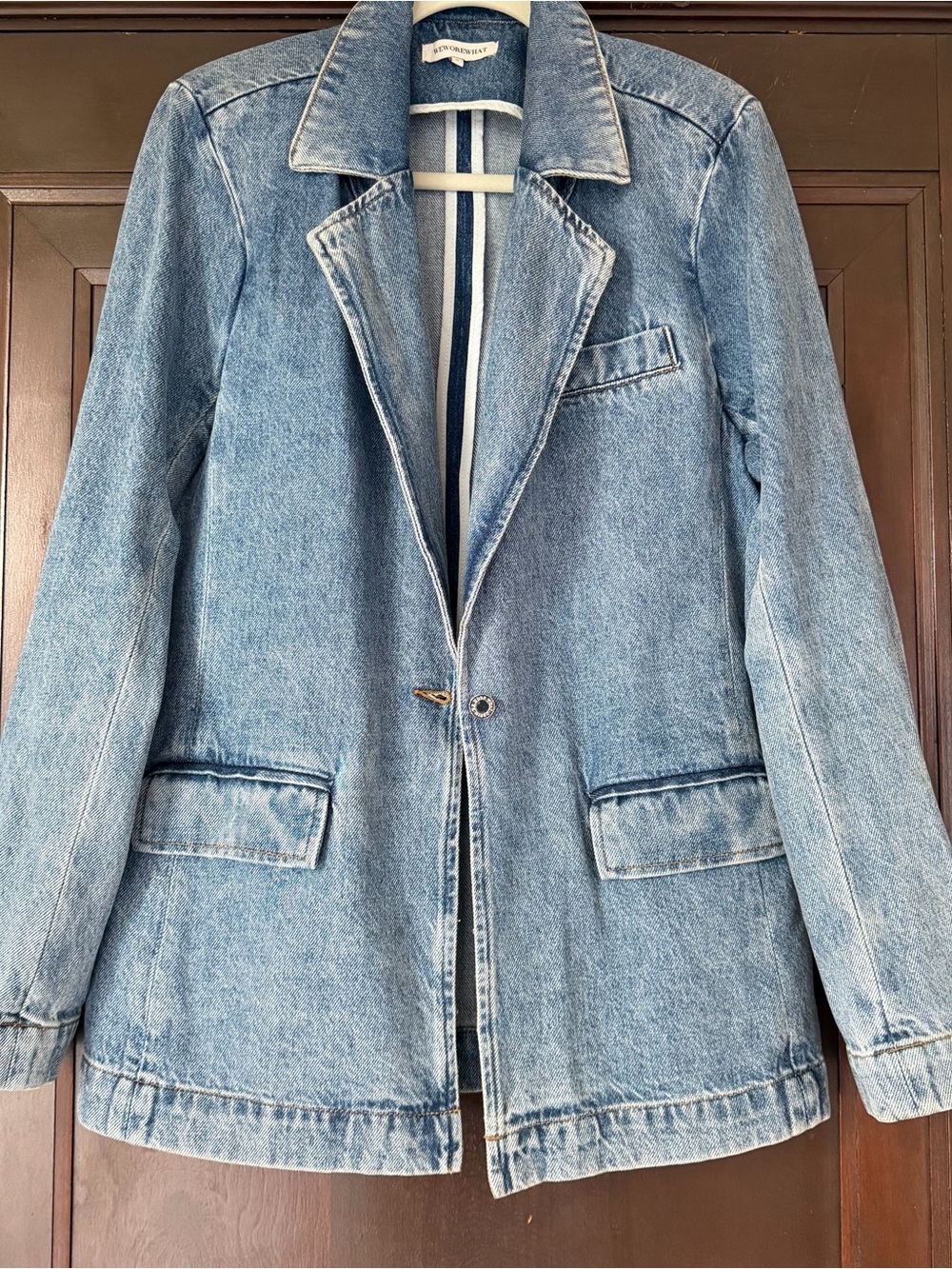 WeWoreWhat Denim Blazer, Size Medium